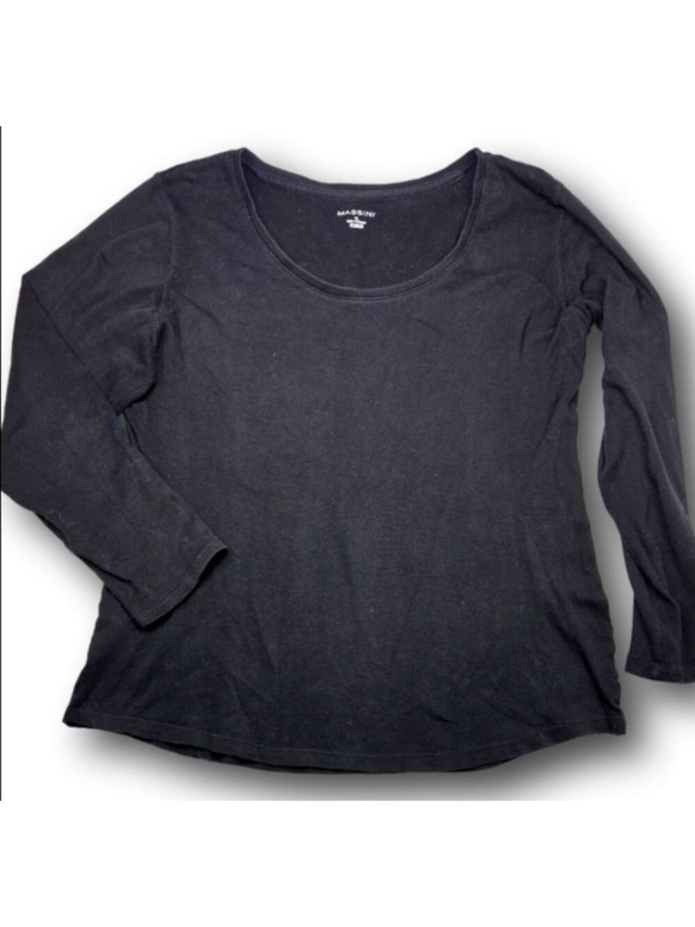 Women's MASSINI Black Long Sleeve Tee XL